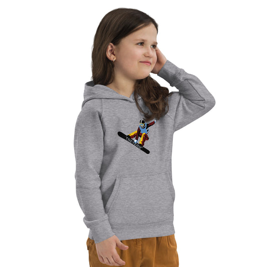 Kids Organic Cotton Hoodie Snowboarder 2023