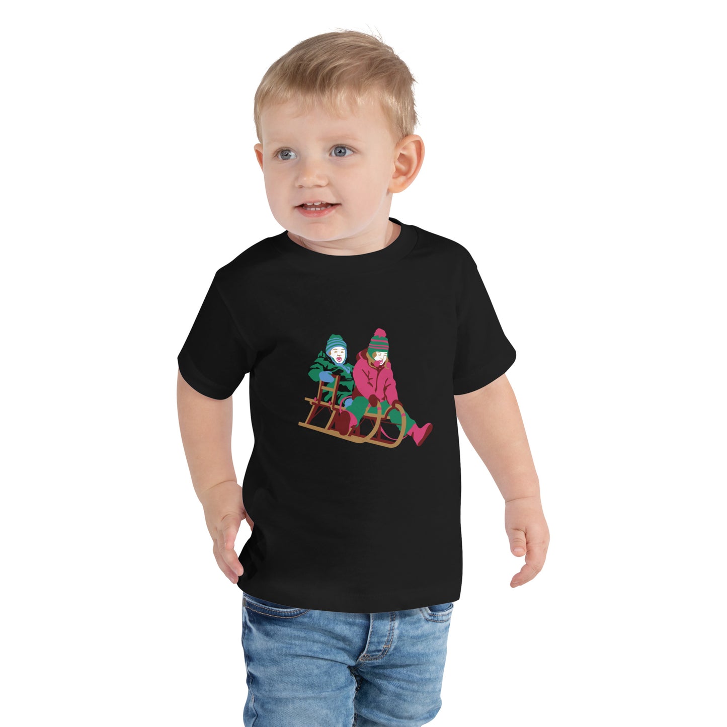 Toddler T-Shirt "Kids Sledging" 2023